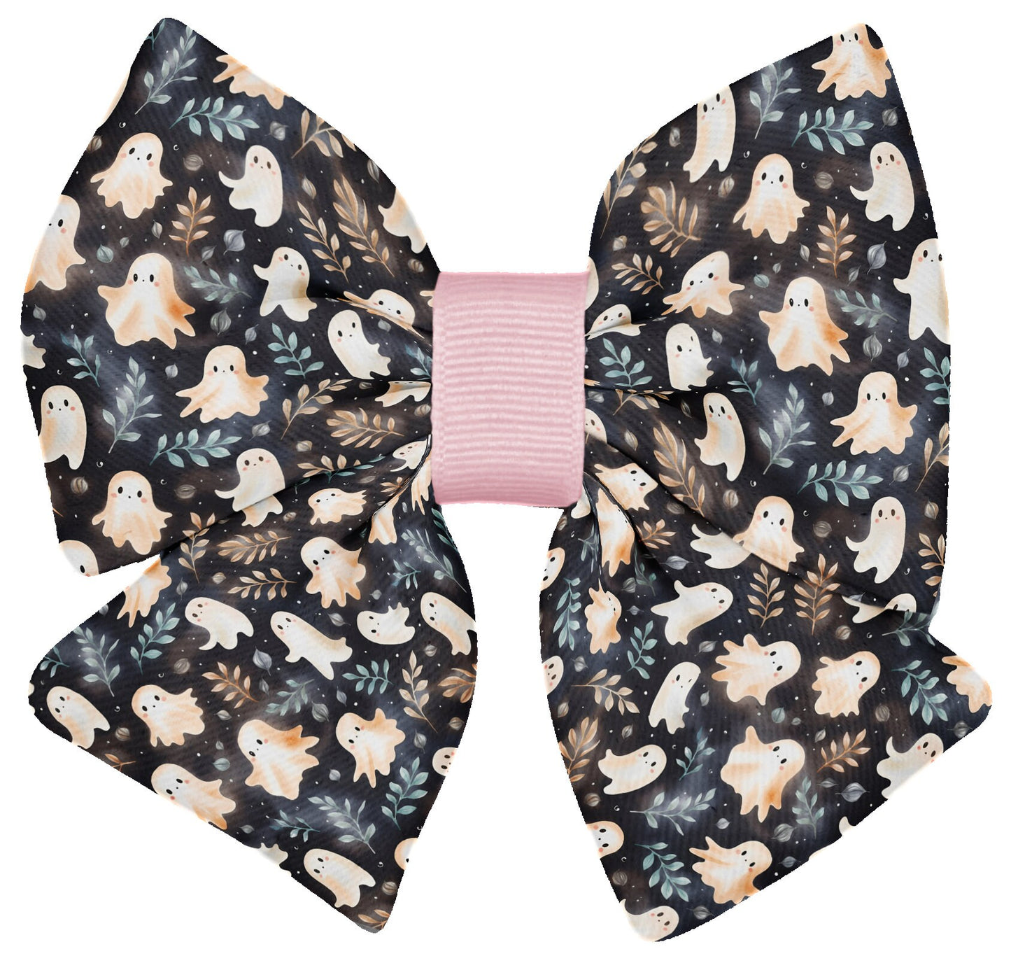 Whimsical Ghost Bow Tie • Halloween Bow Tie for Dogs and Cats • Autumn Fall Fashion • Dog Bow Tie • Cat Bow Tie • Slip-On Bow • Handmade