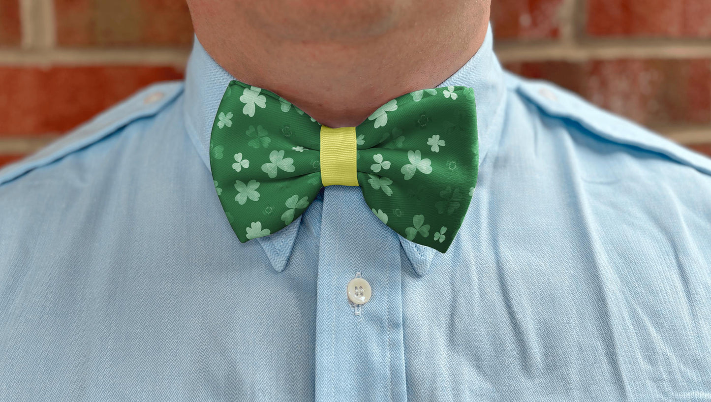 Clover Forest Bow Tie • St. Patrick's Day Shamrocks • Boy Bow Tie • Men's Bow Tie • Handmade