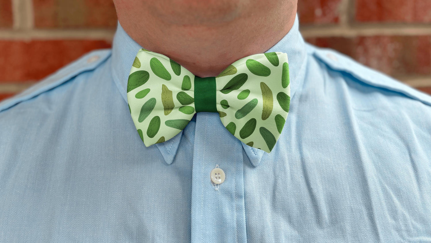 Dill Pickle Delight Bow Tie for Boys & Men • Fun Green Pattern • Adjustable Sizes • Boy Bow Tie • Men's Bow Tie • Handmade