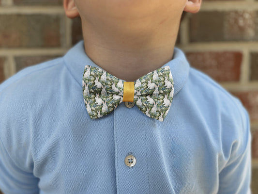 Easter Bunny Bow Tie for Boys and Men • Easter Hair Bow • Spring Celebrations • Boy Bow Tie • Men's Bow Tie • Garden Bow • Handmade