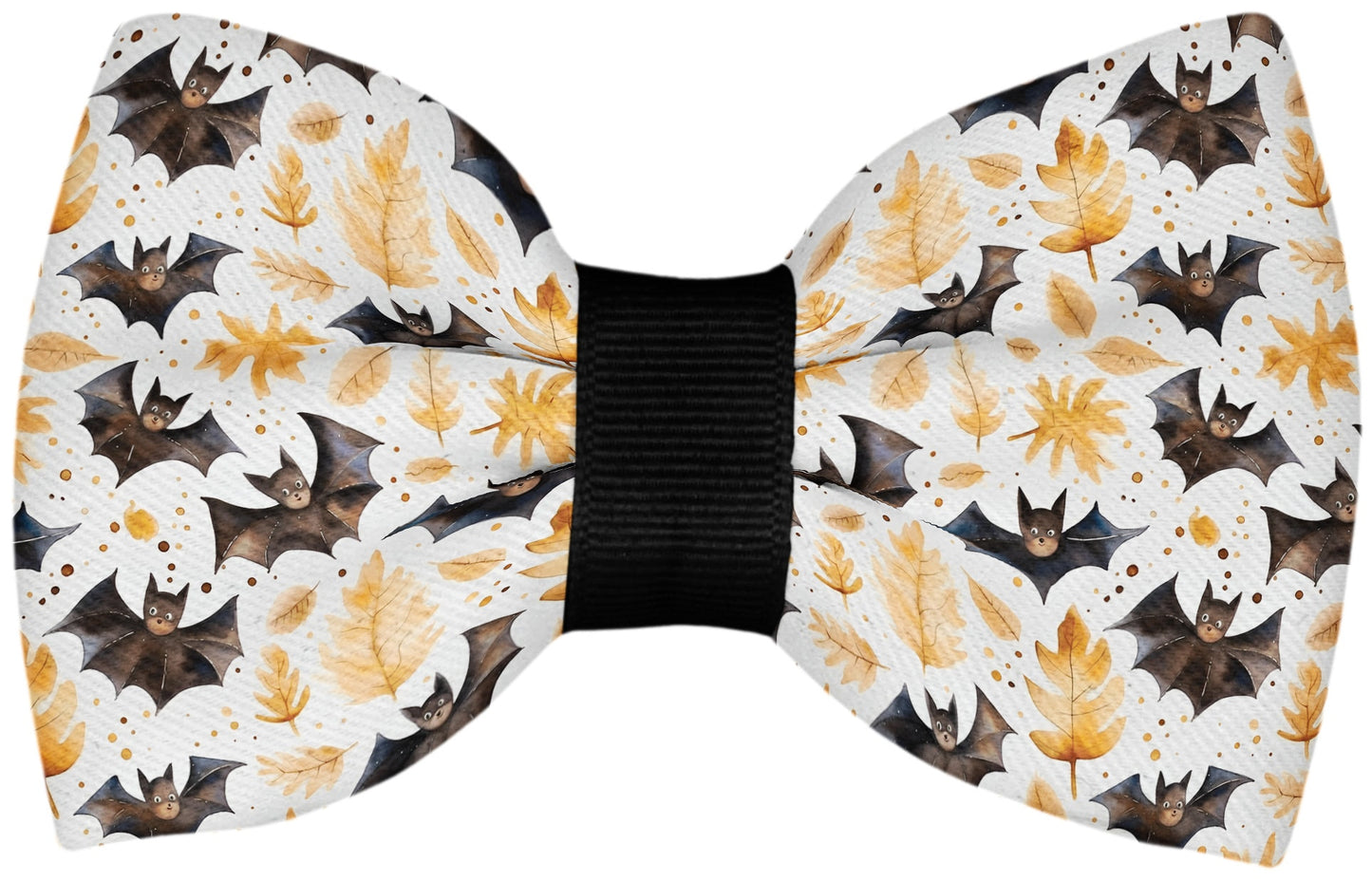 Autumn Bats and Leaves Bow Tie • Halloween Bow Tie for Boys and Men • Boy Bow Tie • Men's Bow Tie • Handmade