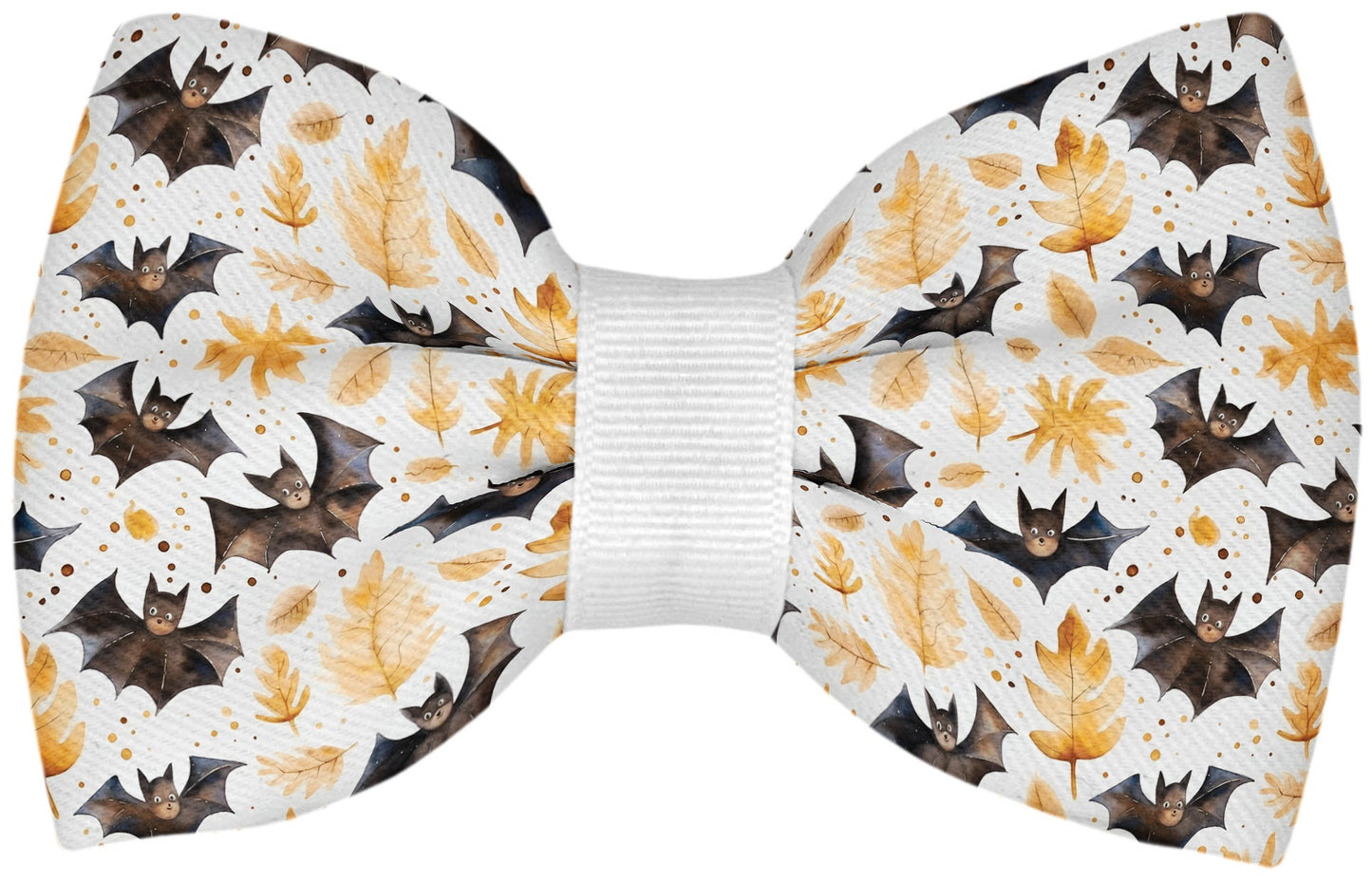 Autumn Bats and Leaves Bow Tie • Halloween Bow Tie for Boys and Men • Boy Bow Tie • Men's Bow Tie • Handmade