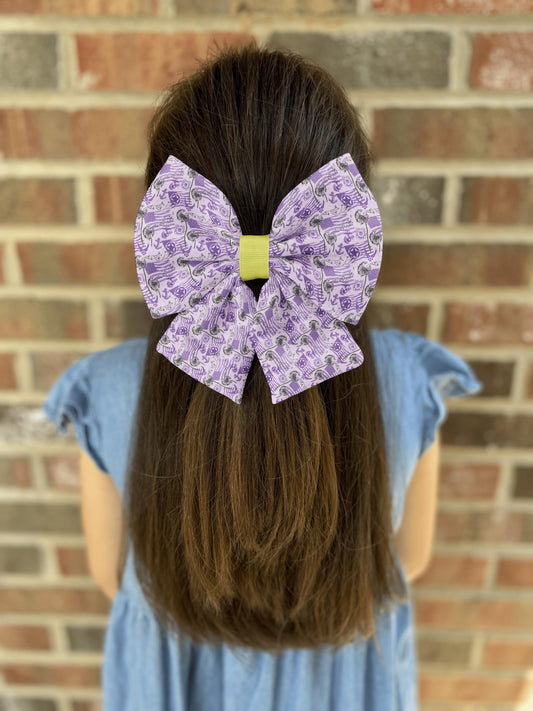 Dreamy American Dandelion Hair Bow • Purple Patriotic • Month of the Military Child • Girl Hair Bow • Women Hair Bow • Handmade