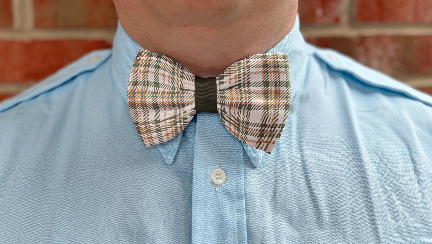 Autumn Woodland Plaid Bow Tie for Boys & Men • Cozy Tartan Design in Warm Earthy Tones for Fall • Boy Bow Tie • Mens Bow Tie • Handmade