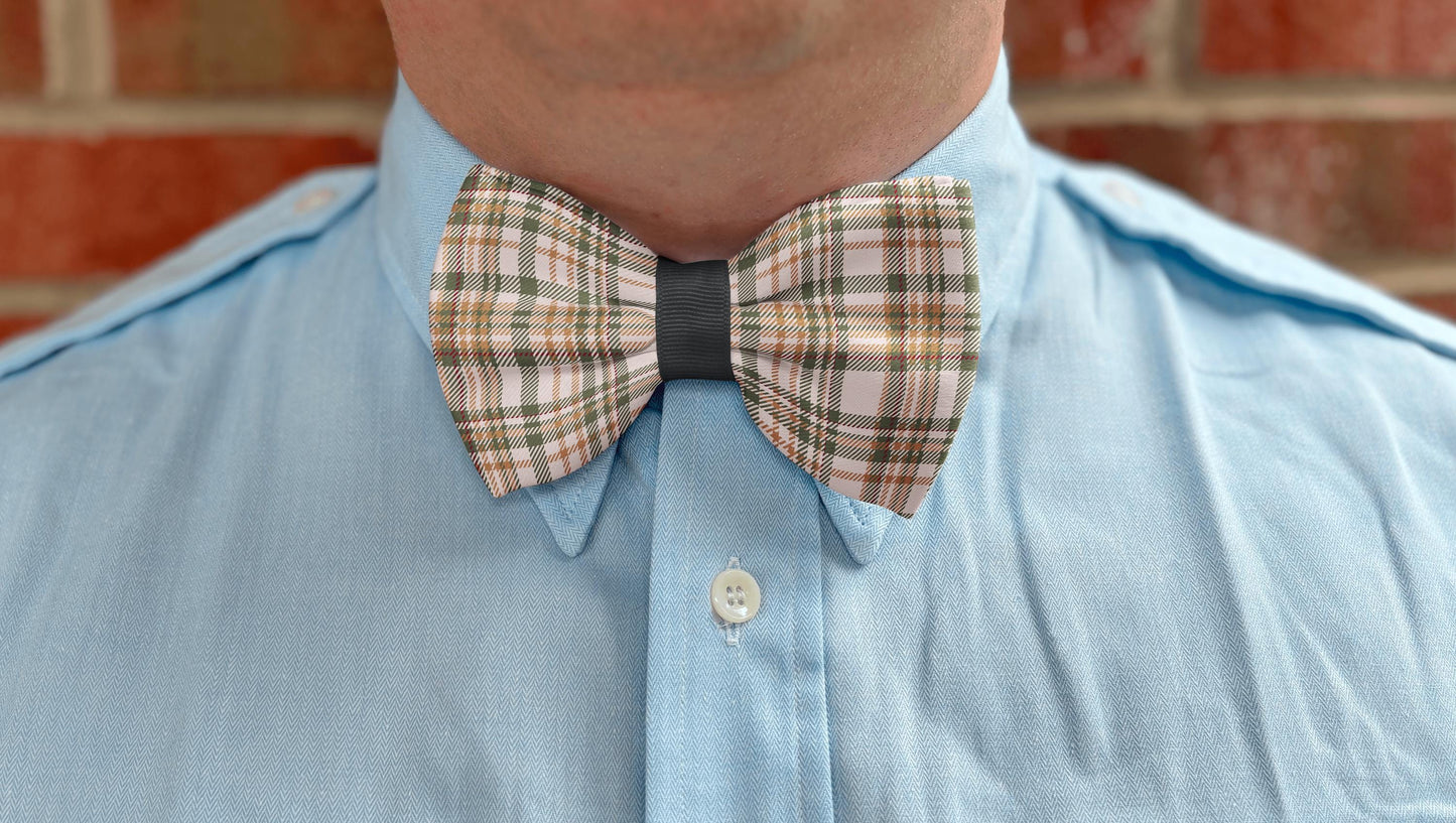 Autumn Woodland Plaid Bow Tie for Boys & Men • Cozy Tartan Design in Warm Earthy Tones for Fall • Boy Bow Tie • Mens Bow Tie • Handmade
