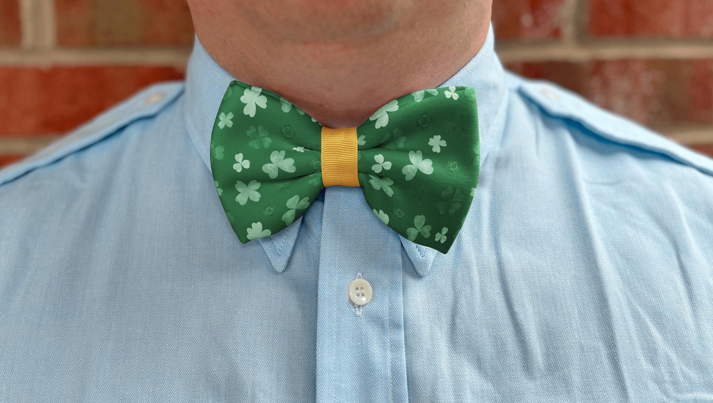 Clover Forest Bow Tie • St. Patrick's Day Shamrocks • Boy Bow Tie • Men's Bow Tie • Handmade