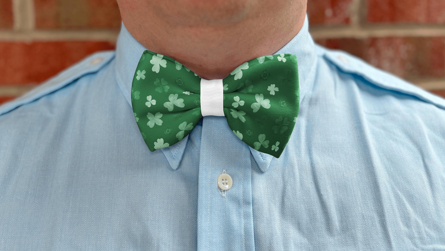 Clover Forest Bow Tie • St. Patrick's Day Shamrocks • Boy Bow Tie • Men's Bow Tie • Handmade