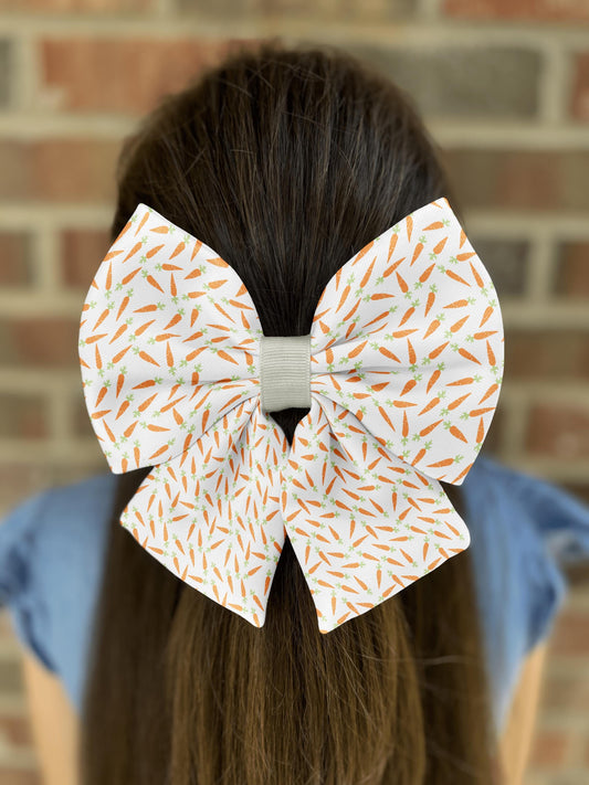 Easter Carrot Hair Bow for Girls and Women • Spring Bunny Accessory • Easter Hair Bow • Girl Hair Bow • Women Hair Bow • Handmade