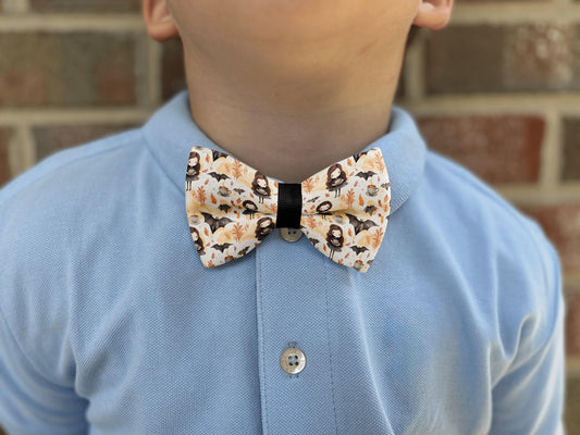 Bats & Coffee Bow Tie • Halloween Bow Tie for Boys and Men • Boy Bow Tie • Men's Bow Tie • Handmade